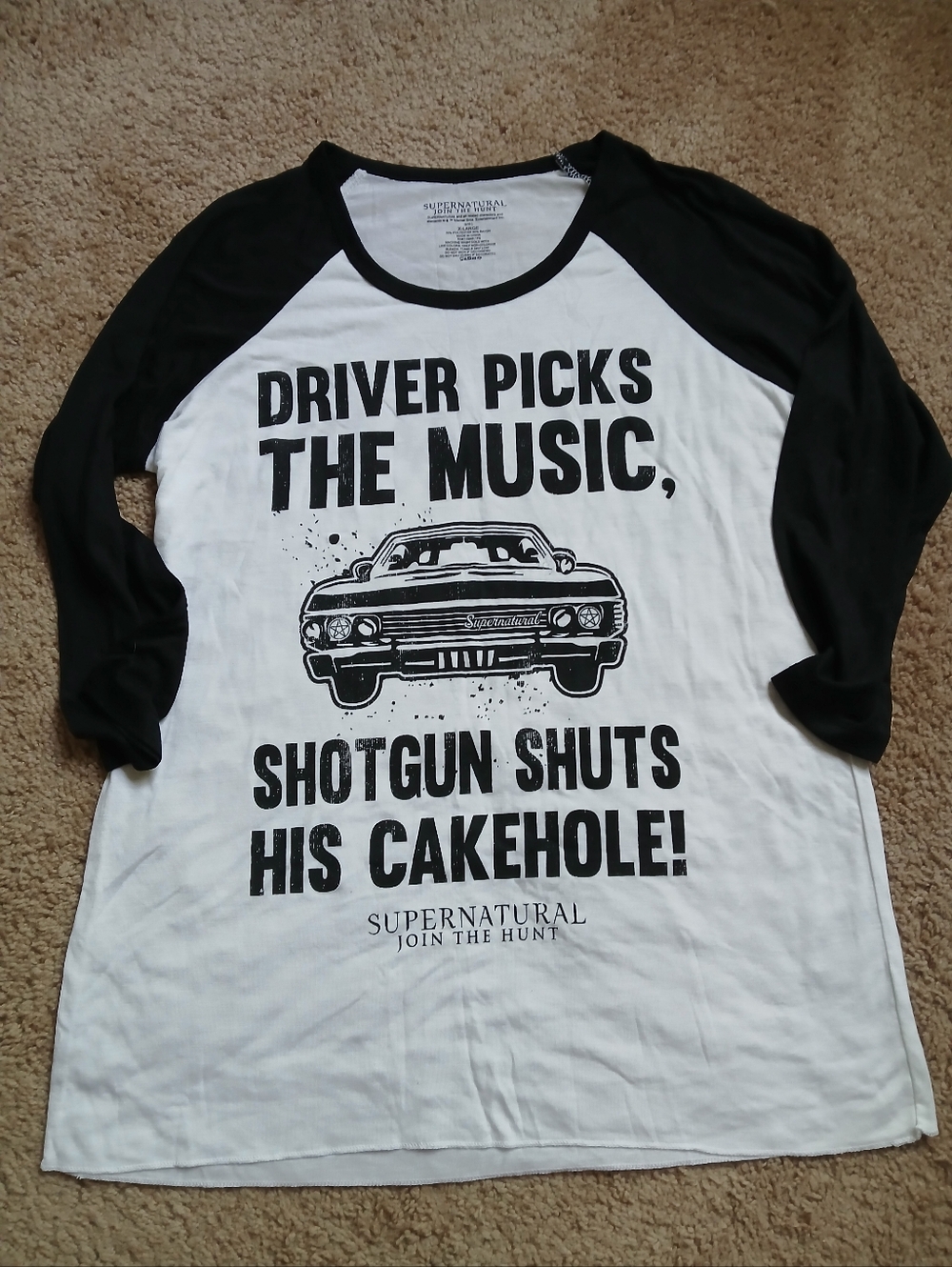 Supernatural Raglan 3/4 Sleeve Shirt